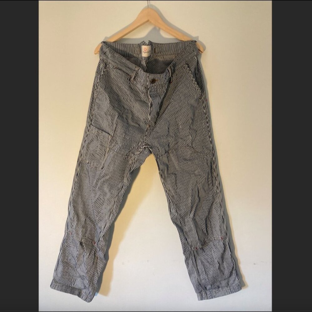 Imperfects Courier Pant in Indigo Hickory Stripe | Gold Thread Special